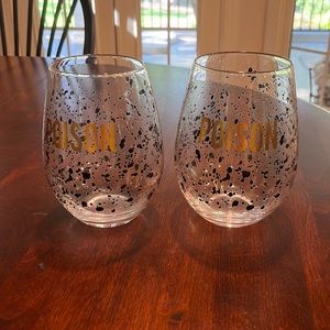 Two extra large wine, tumblers.  Halloween
